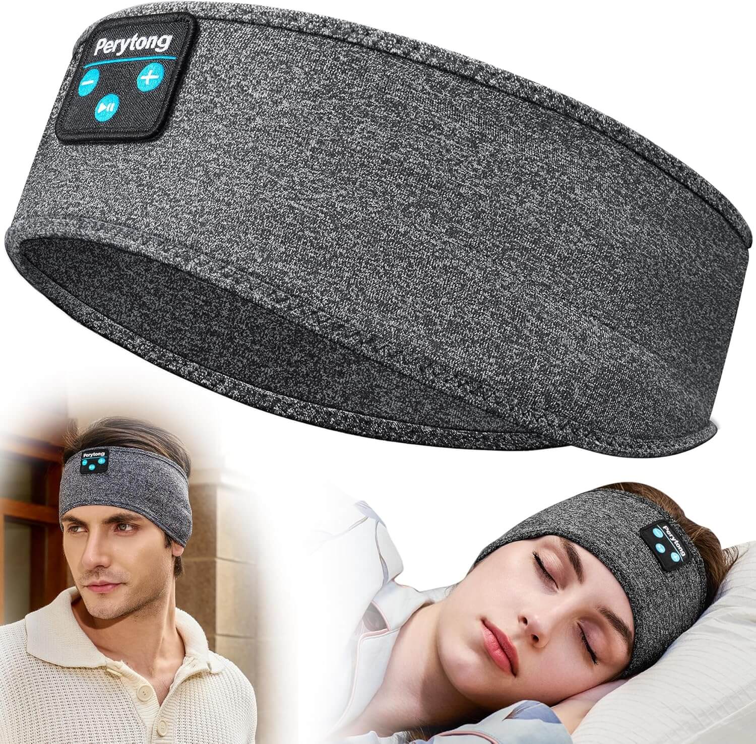 Perytong Sleeping Headphones Bluetooth Headband